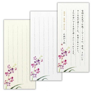 伝えるきもち一筆箋 デンファレNB社(エヌビー社)一言便箋(タテ書き5行レター箋)(nb-5307124)