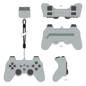 PlayStation DUALSHOCK�i�O���[�jFUNBOX�������땶��i�p���f�B����j�V���R�[���|�[�`�i�X�g���b�v&�`���[���t���V���R������������j(FB-77201601)