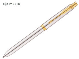 パーカーPARKER ペンシル+ボールペンソネットSONNET オリジナルステンレススチールGT マルチファンクションペンBP黒/赤+ペンシル0.5mm