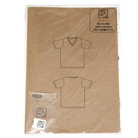 Vネック半袖Tシャツ（メンズ）の型紙[ms-002]