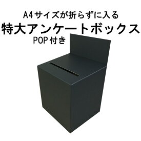 特大アンケートボックス　A4封筒サイズがそのまま入る　カラーダンボール (回収箱 応募箱 抽選箱 投票箱 キャンペーン BOXなど）