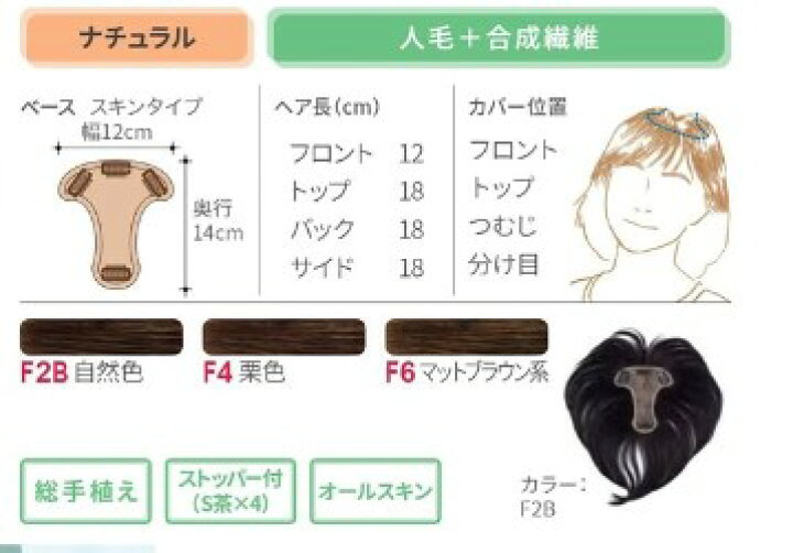 FONTAINE ? フォンティーヌ マニフィートップピース 人毛ウィッグ かつら
