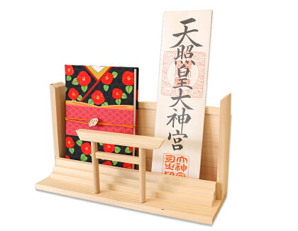 簡易神棚鳥居付御神札飾りお札立てお札入れ朱印帳立て