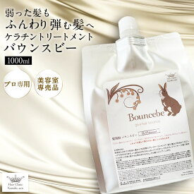 【期間限定50%Off】髪質改善 ケラチントリートメント【髪風船バウンスビー1000ml 】お得 詰め替え用 毛髪強化剤 プロが使う 縮毛矯正 失敗、ヘアカラーダメージ、髪が柔らかい 弱った髪を強くする ビビり毛 とろ毛 SSS