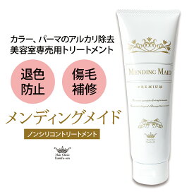 髪風船メンディングメイド (250g) トリートメント ヘアケア ヘアカラー、白髪染め パーマ アルカリ除去、過酸化水素除去、退色防止 損傷毛補修剤 ダメージ軽減 美容室専売 サロン専売 ノンシリコン SSS