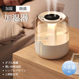 【大容量】 加湿機 デスク 加湿器 大容量 加湿器 小型 加湿器 卓上 加湿器 シンプル LEDライト 加湿器 おしゃれ 無段階調節 乾燥対策 お手入れ簡単 乾燥肌 湿度改善 保湿 リビング加湿 静音 ナイトライト 空焚き防止 オフィス 寝室 子供部屋 ウィルス対策