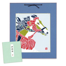かみもん 2026年 干支色紙と色紙掛けのセット tomide氏描き下ろし「神駿馬」各1枚入り 令和8年 オリジナル 午年 正月飾り うま ウマ 馬 縁起物 十二支 干支飾り 幸運 かっこいい お祝い品 進物 贈答品 子 丑 寅 卯 辰 巳 午 未 申 酉 戌 亥 あす楽 sale