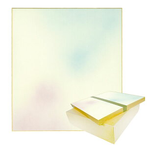 かみもん 大色紙【鳥の子・no.106 水紫ぼかし】50枚セット 職人手作り デザイン色紙 まとめ買い 大量 書道 貼り絵 俳画 日本画 寄せ書き 卒業 卒園 入学 入園 お祝い送別 スポーツ 記念 季節 節