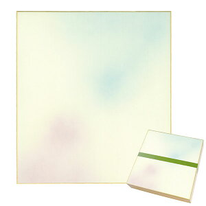 【マラソン最大1000円クーポン】かみもん 大色紙【鳥の子・no.106 水紫ぼかし】10枚セット 職人手作り デザイン色紙 まとめ買い 大量 書道 貼り絵 俳画 日本画 寄せ書き 卒業 卒園 入学 入園 お