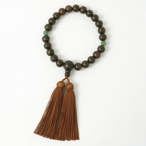 土屋念珠店 略式数珠 男性向け 951333322110「艶消縞黒檀(木製念珠) アベン天」8寸紙箱入 メーカー直送品 ※他ブランド商品と併買不可※ 数珠 冠婚葬祭 葬儀 お葬式 法事 お盆 お参り お墓参り