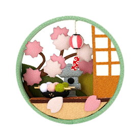 夢み屋 IM-4 京の町屋「さくら(4月)」メーカー取寄品 ちりめん 季節のお飾り 可愛い 置物 雑貨 プレゼント ギフト 12ヶ月