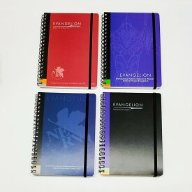 【メール便可】2種セット エヴァンゲリオン B6リングノート 5mm方眼 EVANGELION NERVレッド＆unit-1パープル NERVネイビー＆unit-1ブラックエムプラン