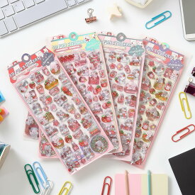 【即日発送 2枚or4枚　硬いタイプ！！】ぷくぷくシール 可愛いつやつや うさぎぷっくりシール ご褒美シー ル クリスマス贈り物プレゼントデコシール 立体 透明 キラキラ 手帳シール交換 シールSR-USG