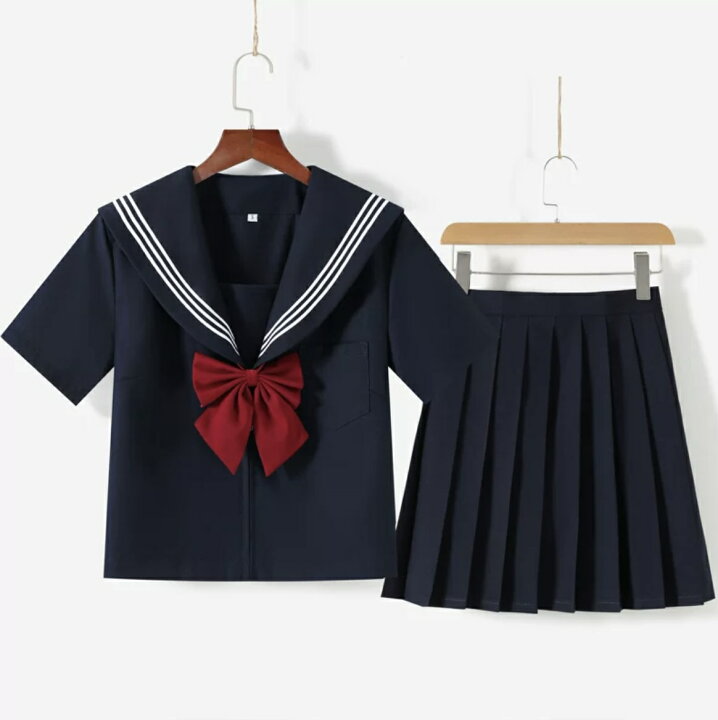 楽天市場】女子高セーラー服（夏服）コスプレ 可愛い 制服 ネイビー  