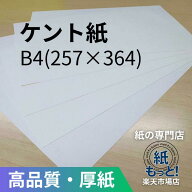 ケント紙 B4 257×364【紙もっと！】110kg~225kg 印刷用紙 ホワイト 厚紙 画用紙 製図 イラスト 漫画 ペ…
