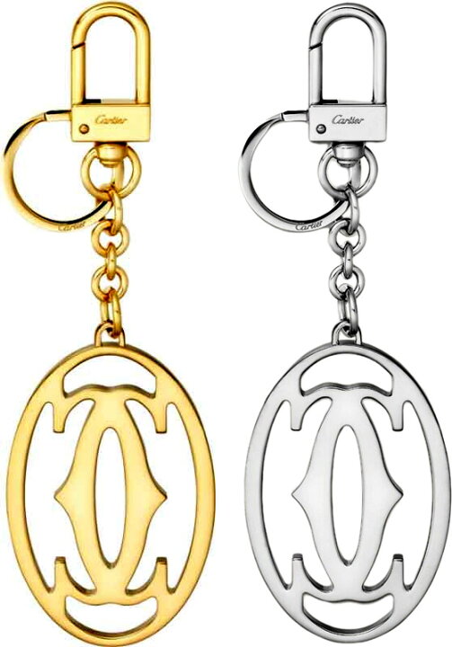 楽天市場】Cartier カルティエ2Cロゴプレート＆リングロゴ刻印カラビナ 