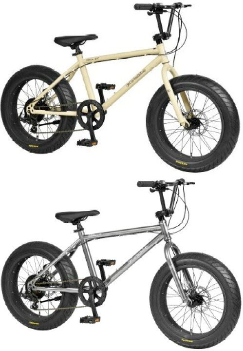 楽天市場】走行安定度抜群極太スリックタイヤ 20インチ自転車BMX 