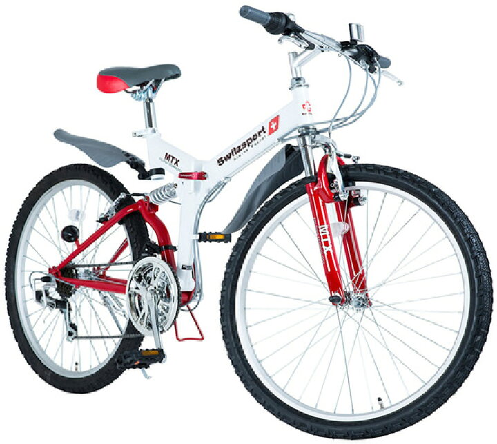 楽天市場】折りたたみ26インチ自転車マウンテンバイク MTB段差衝撃吸収 