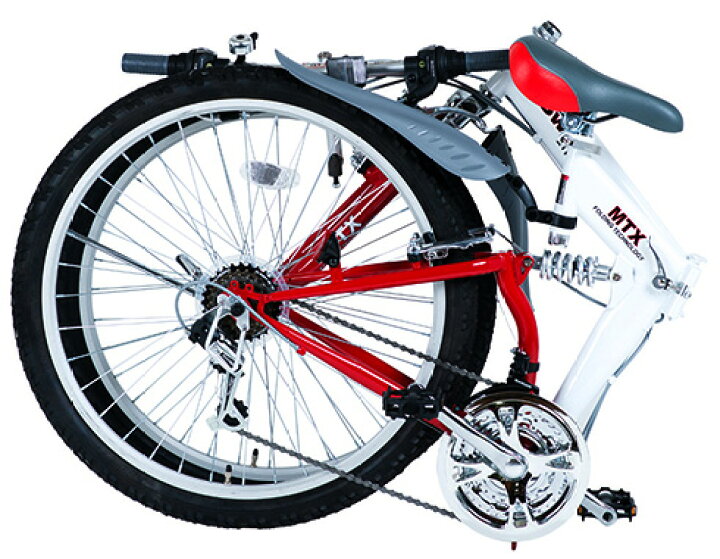 楽天市場】折りたたみ26インチ自転車マウンテンバイク MTB段差衝撃吸収 