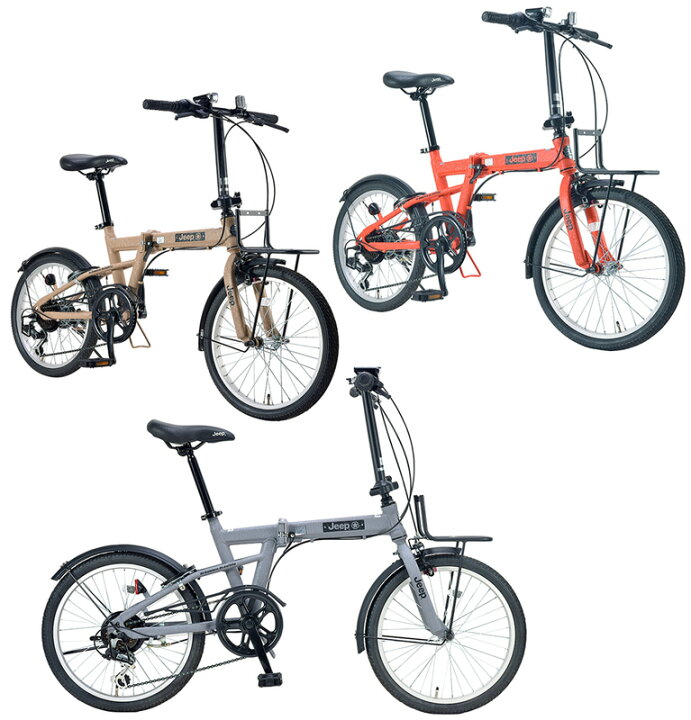 楽天市場】JEEP 20インチ折りたたみ自転車ジープ シマノ製6段変速ギア  
