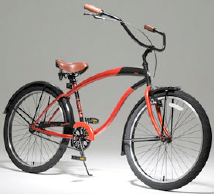 楽天市場】26インチ ビーチクルーザー 自転車 リップラインワイド 