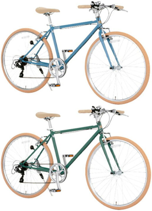楽天市場】クロスバイク 700C 約27インチ自転車スキンカラータイヤ 