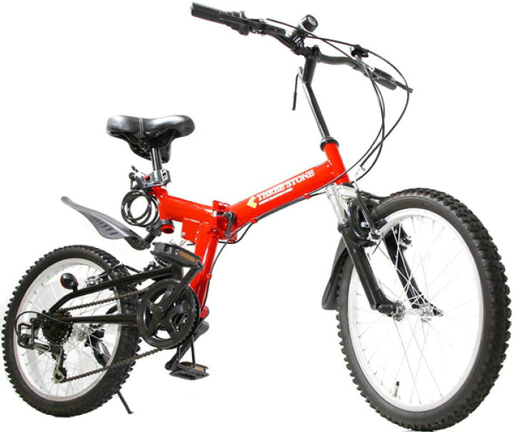 楽天市場】衝撃吸収 前後サスペンション搭載20インチ折りたたみ自転車  