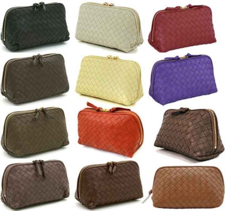 楽天市場】BOTTEGA VENETA ボッテガヴェネタ 化粧ポーチダークブラウン 