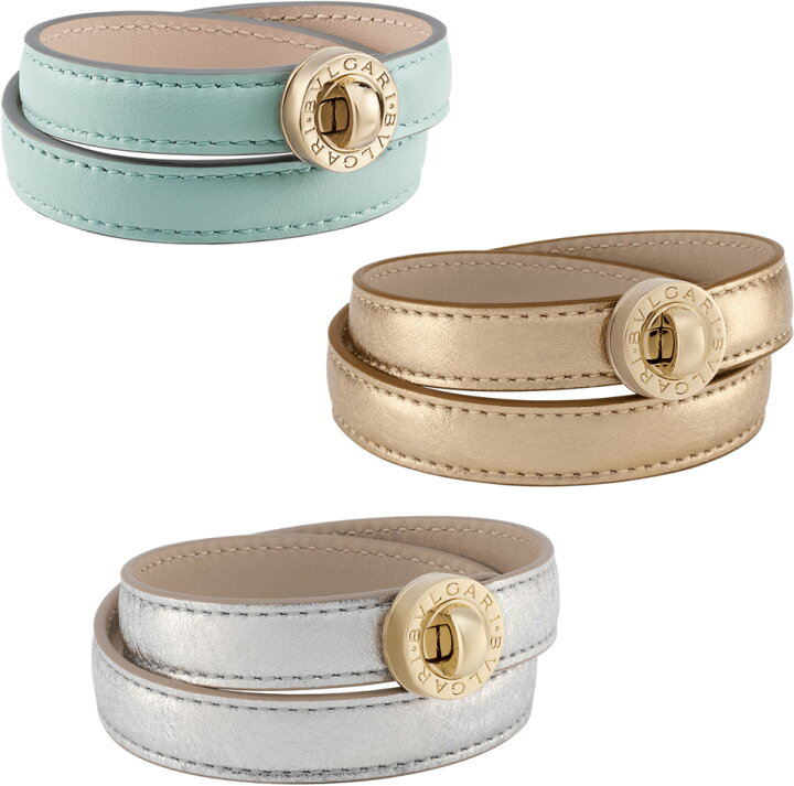 楽天市場】BVLGARI ブルガリブルガリレディース 2連レザーブレスレット 