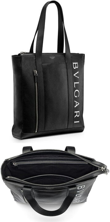楽天市場】BVLGARI ブルガリフロントファスナーポケット付き縦長トート 