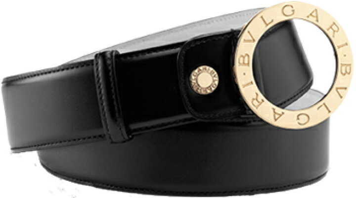 楽天市場】BVLGARI ブルガリブルガリ レザーベルトブラック ロゴ刻印  
