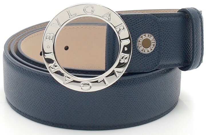 楽天市場】BVLGARI ブルガリブルガリ レザーベルトブラック ロゴ刻印  