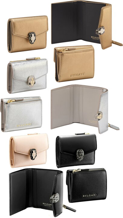 BVLGARI ブルガリ スリム コンパクト ウォレット スナップボタン  