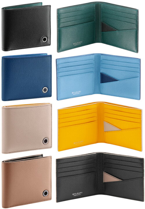 楽天市場】BVLGARI メンズ二つ折り財布アシンメトリーデザインカード  