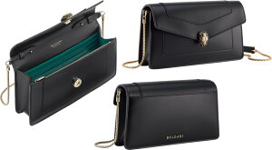 BVLGARI ブルガリ レディース スネイクヘッドホックショルダーチェーンウォレットポシェットチェーンミニショルダーバッグブラック エメラルドグリーン ホワイト ピンク レッドセルペンテ