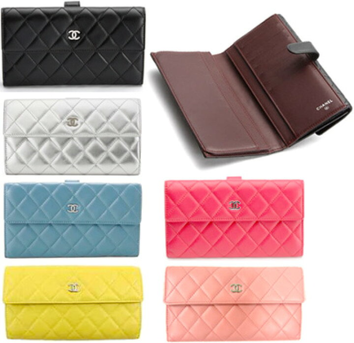 楽天市場】CHANEL シャネル小銭入れ付きWホック2つ折り長財布 