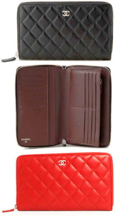 楽天市場】CHANEL WALLET CCシャネル ラウンドファスナー長財布 