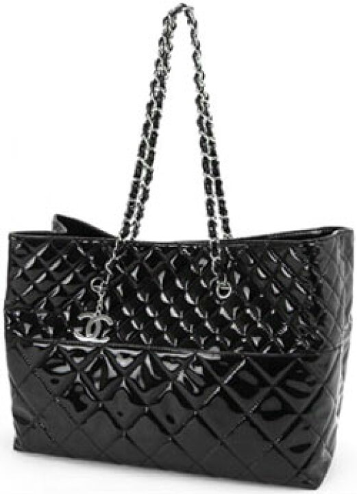 楽天市場】CHANEL シャネルキルティングエナメルチェーントートバッグ  