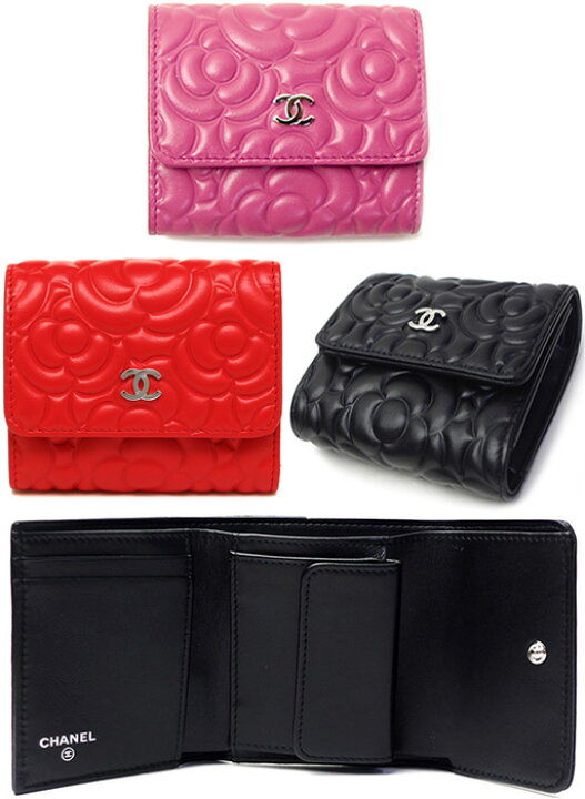 楽天市場】CHANEL シャネル レディース小銭入れ付き3つ折り財布  