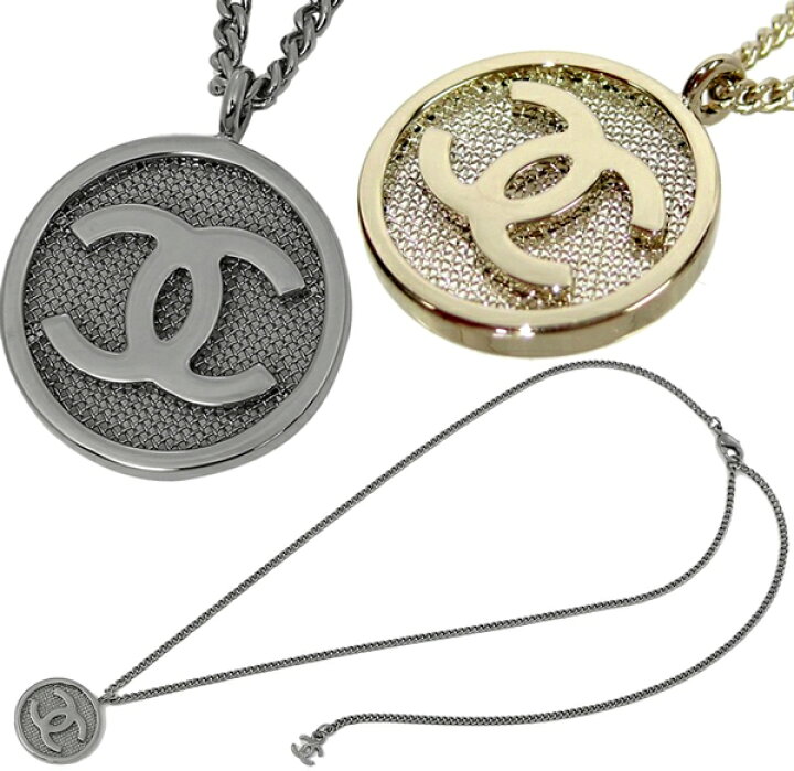 楽天市場】CHANEL シャネルペンダントネックレス ココマークコイン  