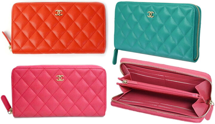 楽天市場】CHANEL シャネル 小銭入れ付きラウンドファスナー長財布  