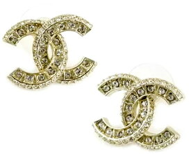 シャネル CHANELココマーク CCロゴゴールドCC ピアス耳元のアクセサリーストラス×レジン トランスペアレントPIERCES EARRINGSGOLDEN CRYSTAL Z2800GD