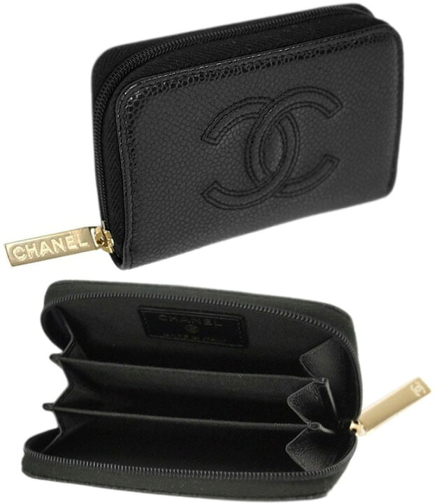 楽天市場】CHANEL シャネルラウンドファスナー カードケースコイン 