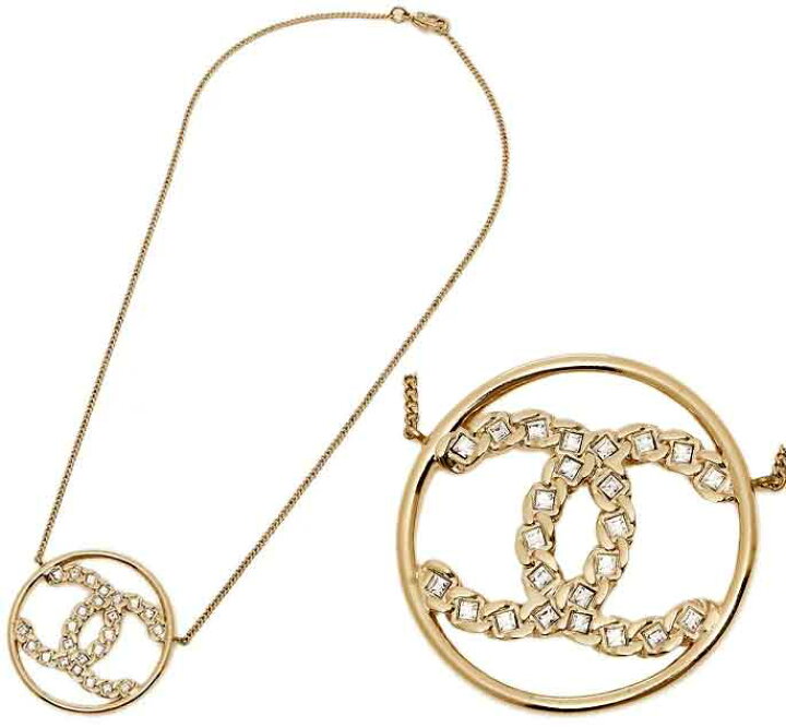 楽天市場】CHANEL シャネルペンダントネックレススクエアライン 