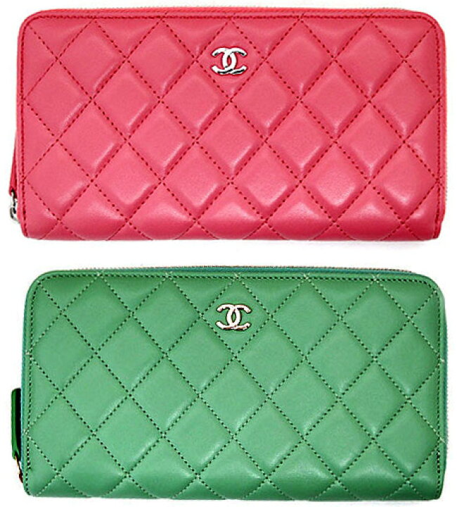 楽天市場】CHANEL シャネル 小銭入れ付きラウンドファスナー長財布 