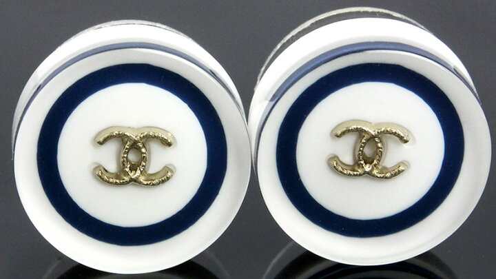 楽天市場】CHANEL シャネル ピアスピンク×ブラックCCロゴブラック  