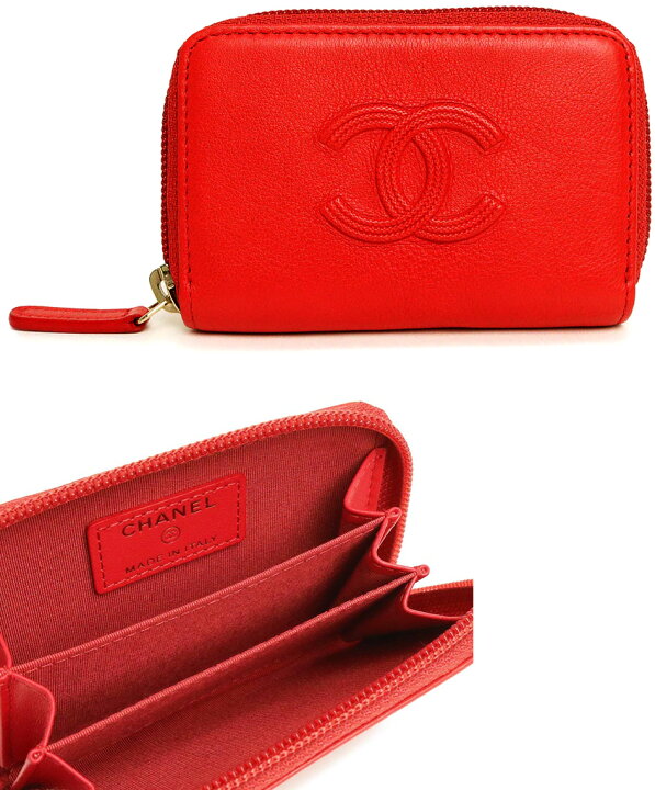楽天市場】CHANEL シャネルラウンドファスナー カードケースコイン  