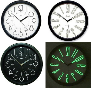 品質に太鼓判!メイドインジャパン!針が逆回転する壁掛け時計暗闇でも見れる蓄光タイプもありインテリアクロック鏡越しに見れば普通の時計美容室 理容店 散発屋に丸型 ホワイト ブラッ