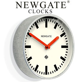 NEW GATE ニューゲート赤い指針の英国デザイン壁掛け時計ラウンドウォールクロッククリーム文字盤 アンティークレトロクロームシルバーフレームパットニーウォールクロックGALVANIZED ENGLANDレッド バーインデックス
