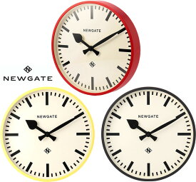 NEW GATE ニューゲート 掛け時計ブリティッシュスタイル おしゃれ掛時計厚みのあるデザインイエロー ブラック イエロー グレーホワイト文字盤 ウォールクロックスペードレッドポインター クウォーツムーブメントイギリス ロンドン